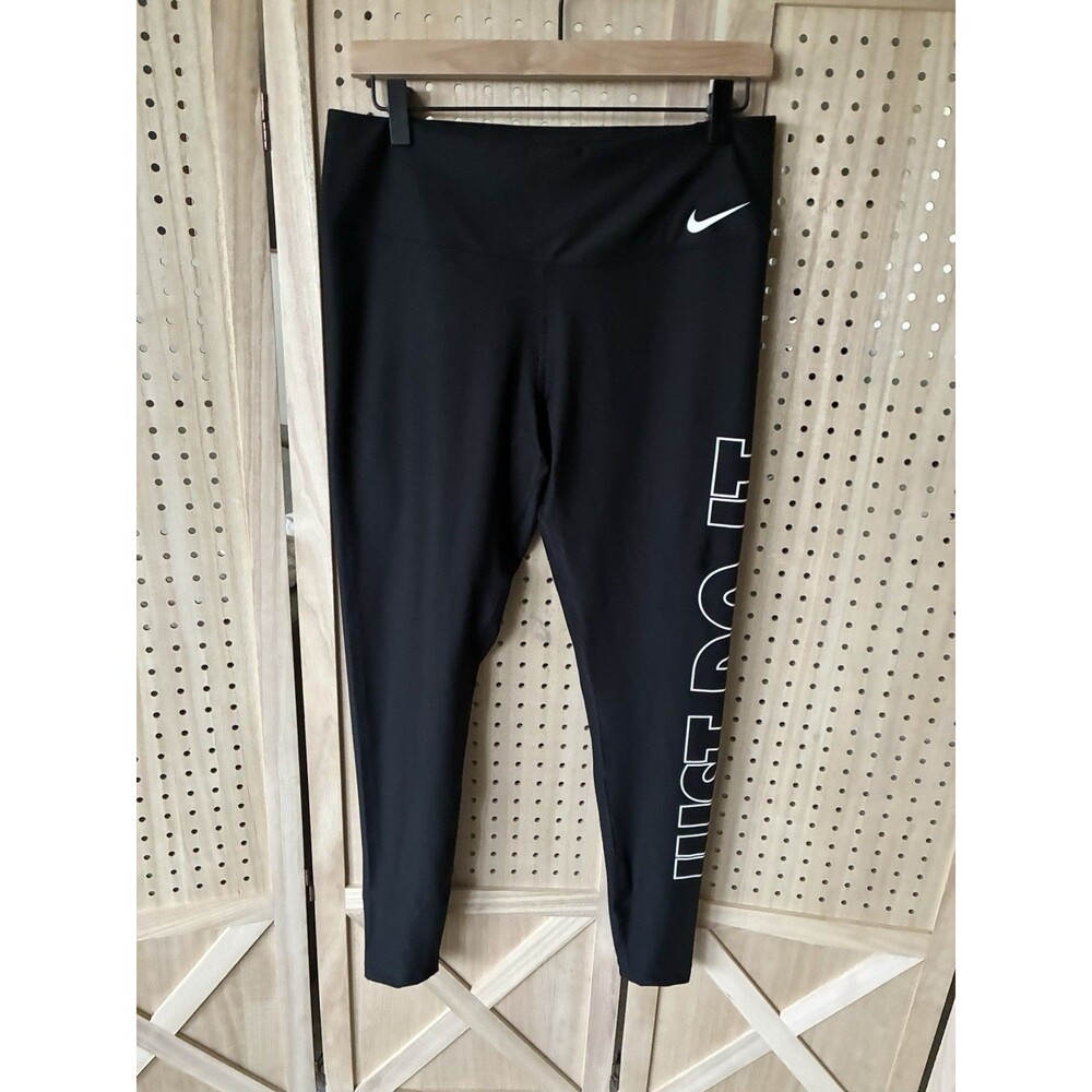 Women’s Nike Black Power Just Do It Logo 28” Training Leggings L